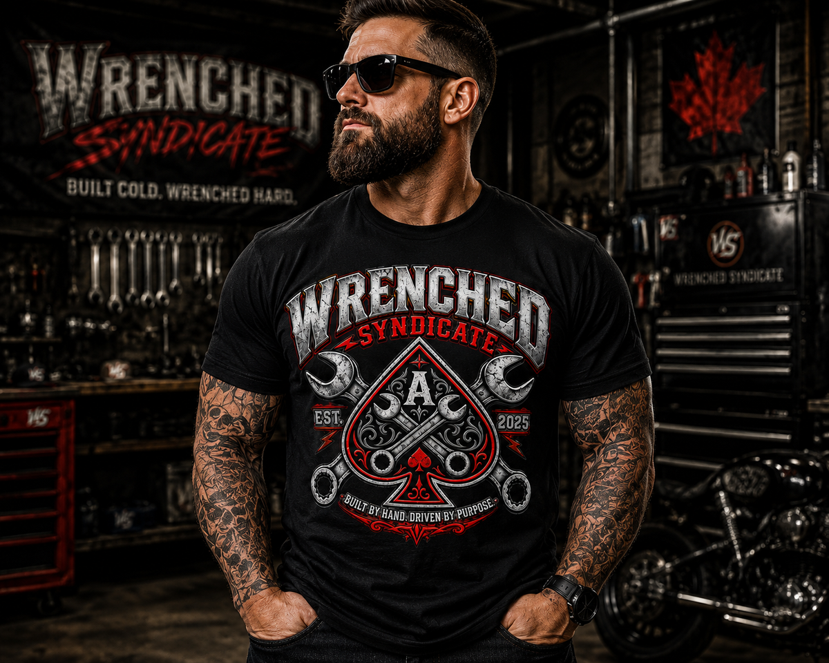 WS Ace Garage Front Print Tee
