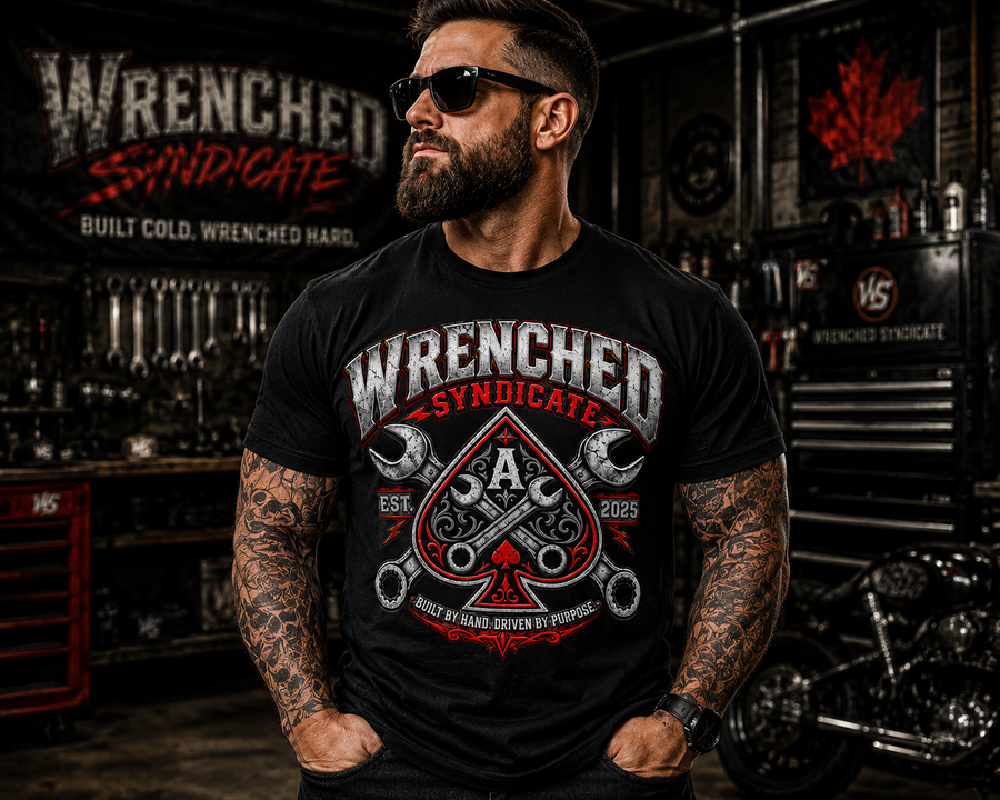 WS Ace Garage Front Print Tee