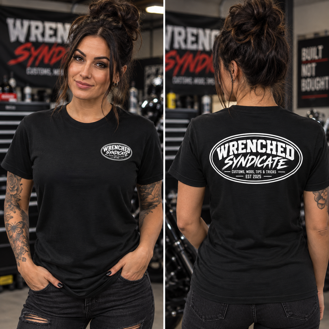 WS Classic Garage Oval Dual Print Tee