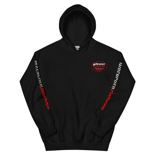 Wrenched Syndicate™ Back Logo Hoodie | Premium Motorcycle & Garage Pullover - Wrenched Syndicate