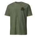 Wrenched Syndicate Built Different Men's Premium Olive T-Shirt | Skull & Piston Graphic Tee - Wrenched Syndicate