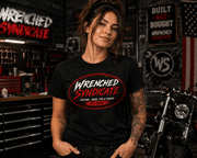 Wrenched Syndicate™ Customs, Mods, Tips & Tricks Premium Front Graphic T-Shirt – Black - Wrenched Syndicate