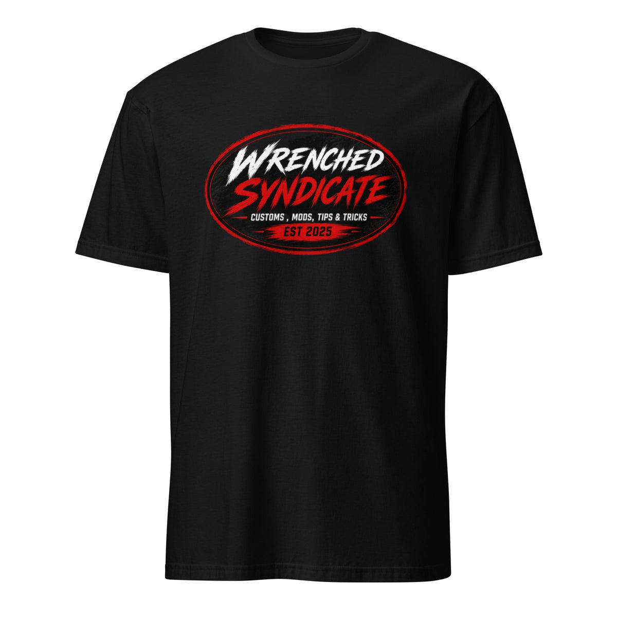Wrenched Syndicate™ Customs, Mods, Tips & Tricks Premium Front Graphic T-Shirt – Black - Wrenched Syndicate