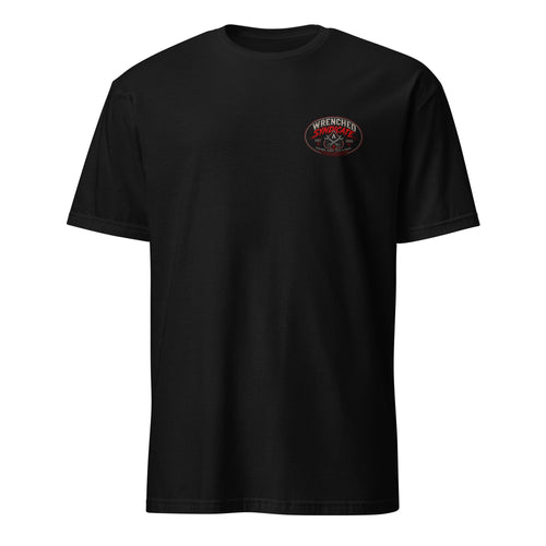 Wrenched Syndicate Oval Ace Garage Logo Black T-Shirt | Customs, Mods, Tips & Tricks | Premium Mechanic Tee - Wrenched Syndicate