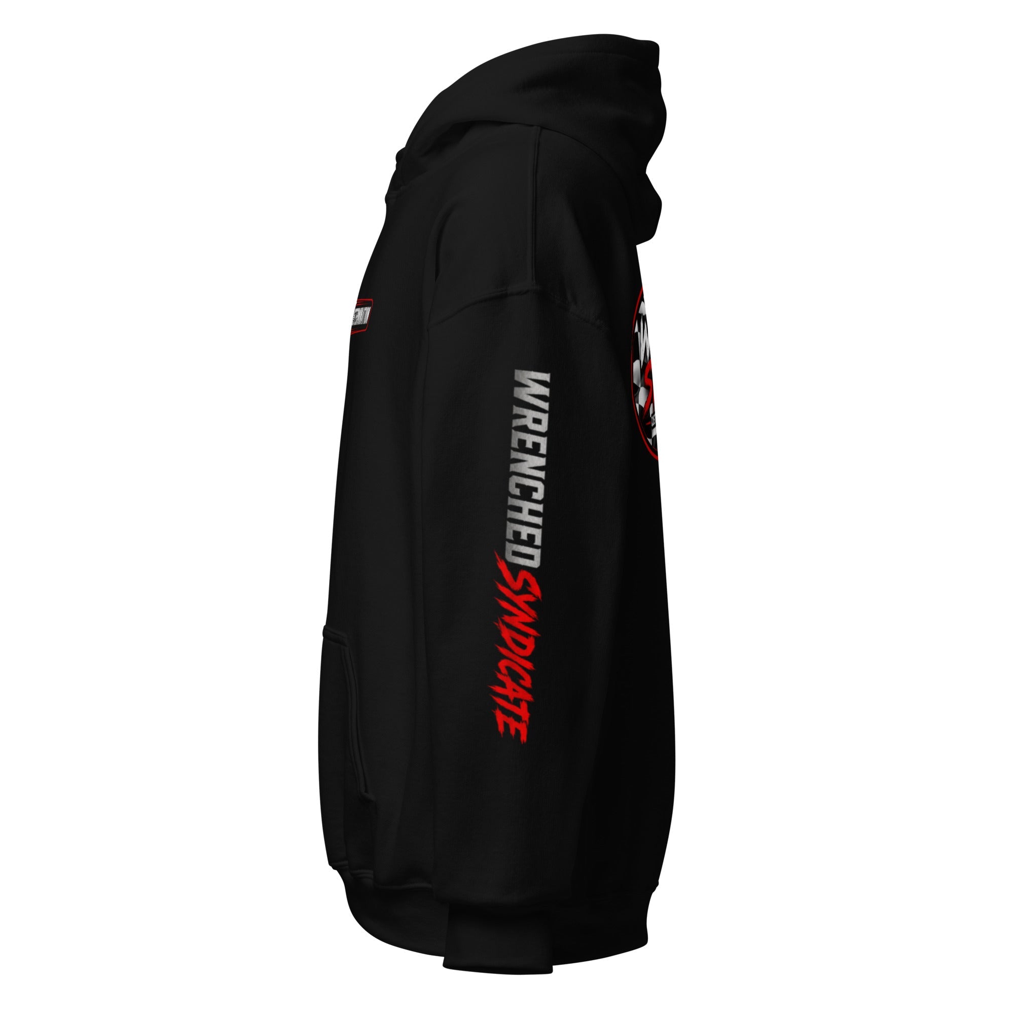 Wrenched Syndicate Race Flag Edition Sponsor Hoodie | Limited Edition Automotive Pullover Hoodie - Wrenched Syndicate