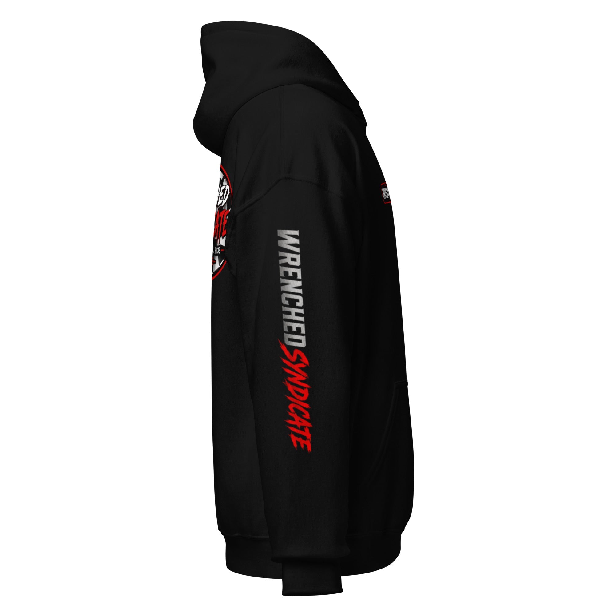 Wrenched Syndicate Race Flag Edition Sponsor Hoodie | Limited Edition Automotive Pullover Hoodie - Wrenched Syndicate