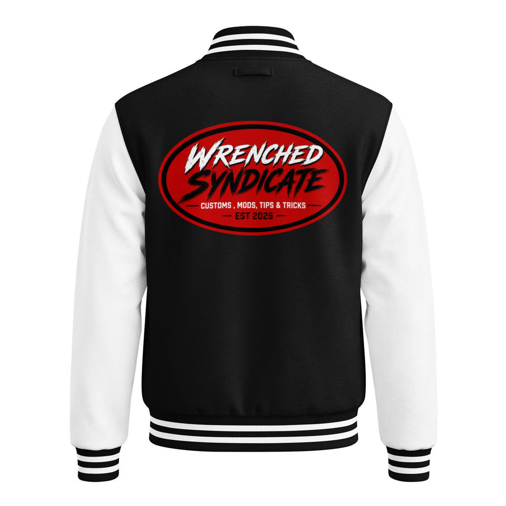 WS Oval Logo Heavyweight Letterman Jacket - Wrenched Syndicate