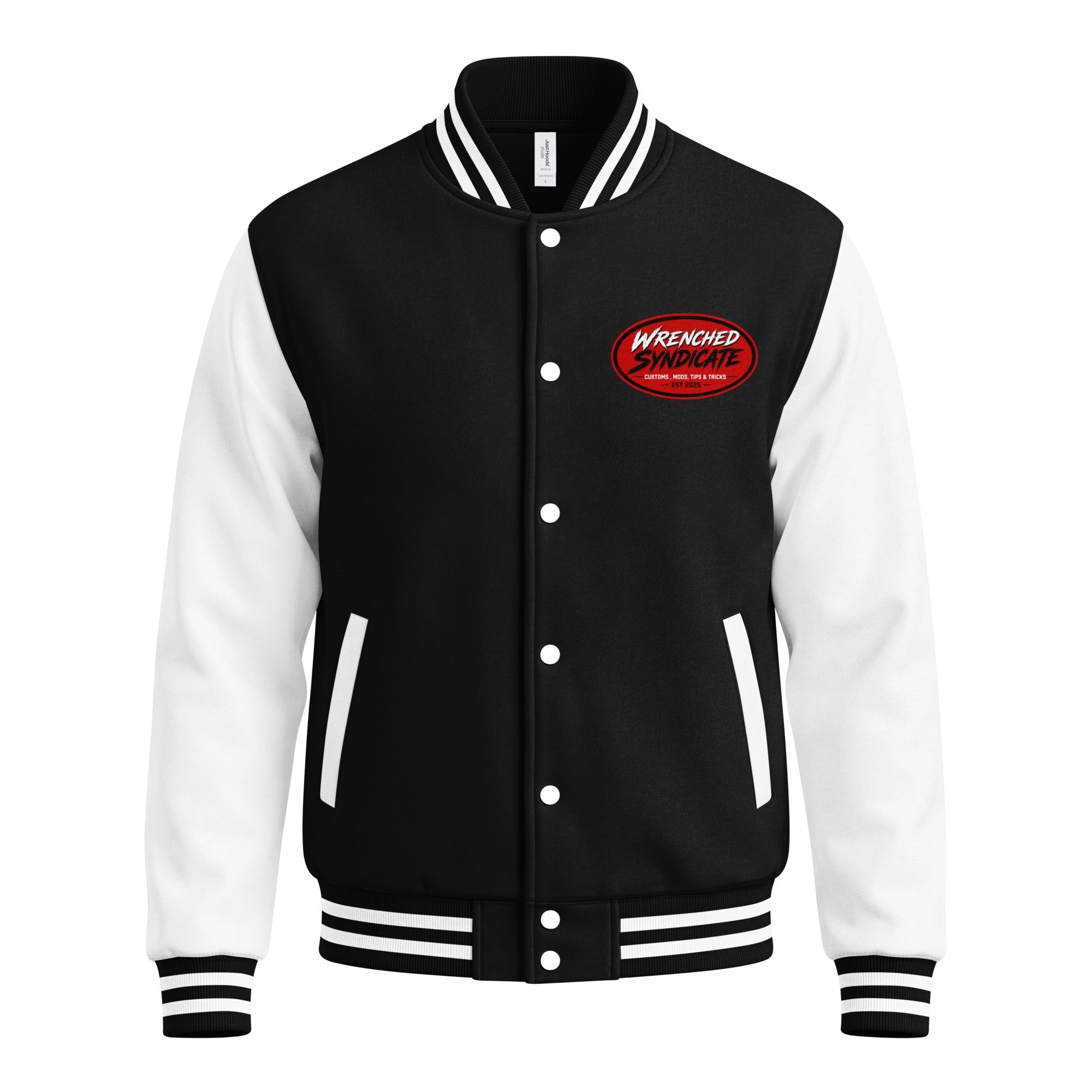 WS Oval Logo Heavyweight Letterman Jacket - Wrenched Syndicate