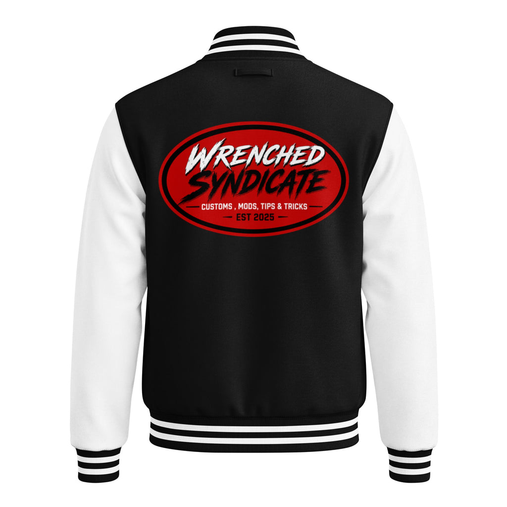 WS Round Logo Heavyweight Letterman Jacket - Wrenched Syndicate
